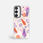 Case Funda Tropical Mix - Blanco Premium Para iPhone 17-12 Samsung S26-S22