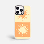 Case Funda Twin Suns - Blanco Premium Para iPhone 17-12 Samsung S26-S22