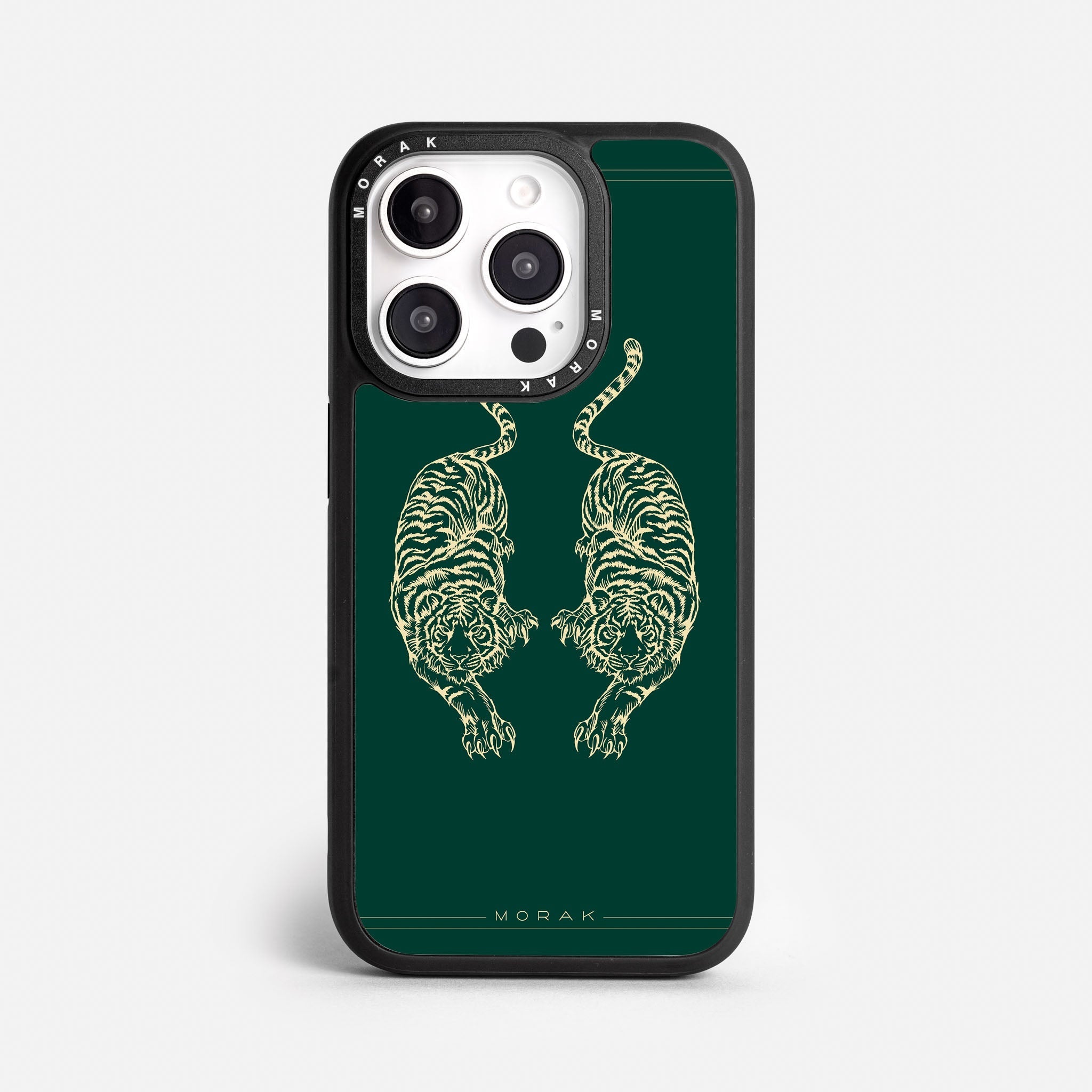 Case Twin Tigers - Blanco Premium – Protección antigolpe | Diseño colombiano | Morak