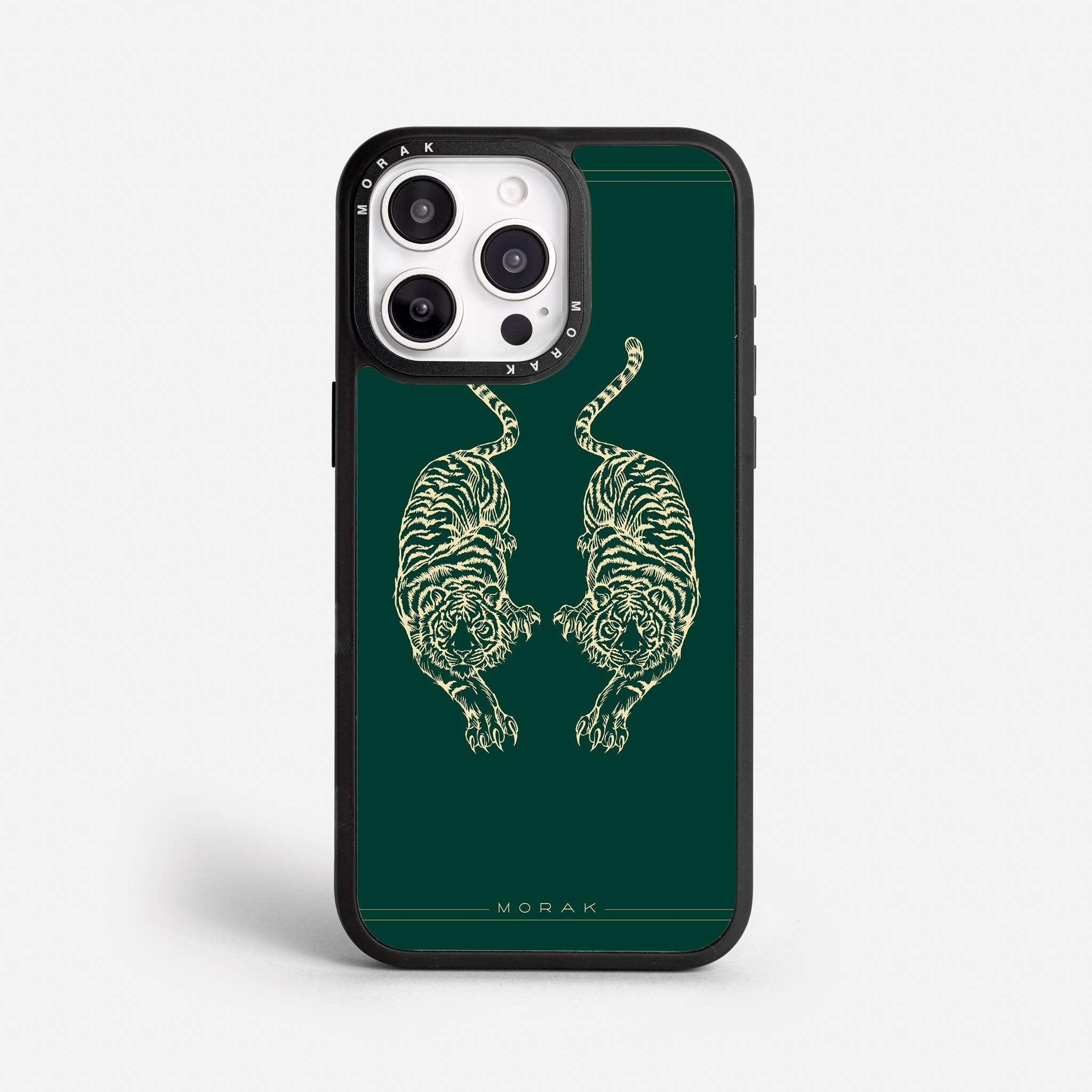 Case Twin Tigers - Blanco Premium – Protección antigolpe | Diseño colombiano | Morak