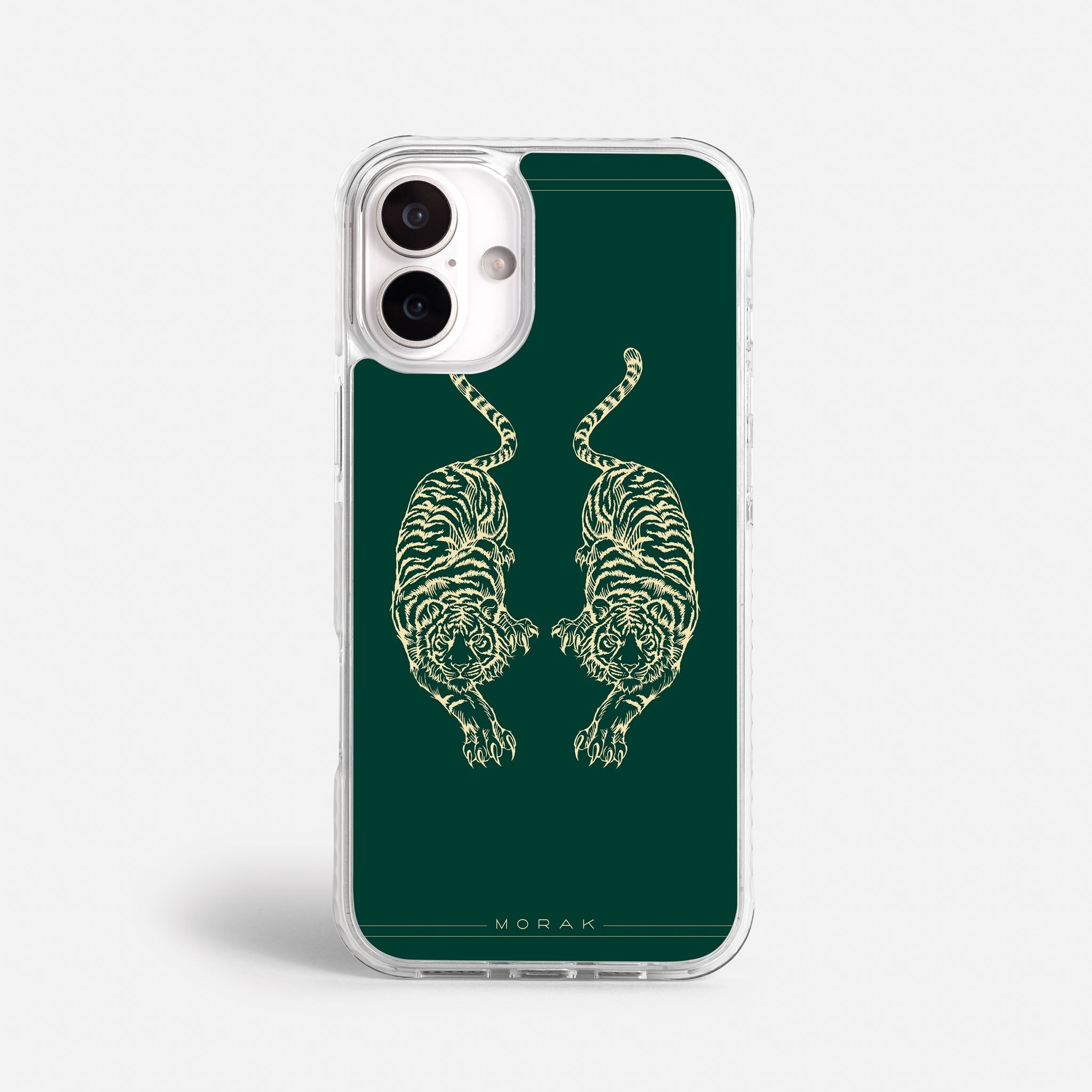 Case Twin Tigers - Blanco Premium – Protección antigolpe | Diseño colombiano | Morak