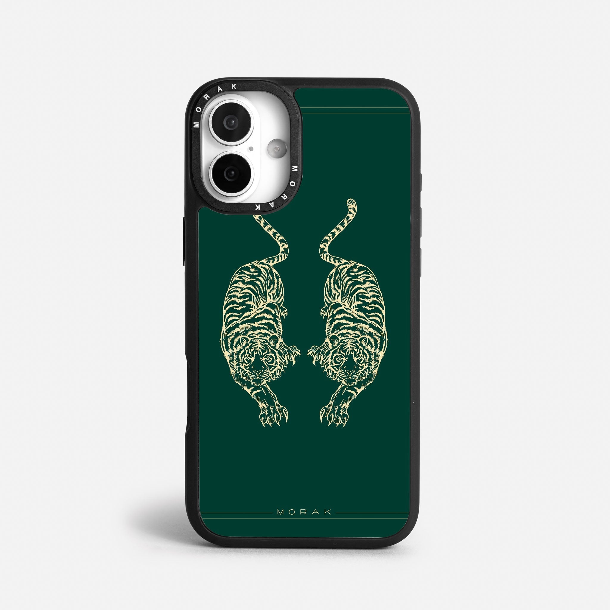 Case Twin Tigers - Blanco Premium – Protección antigolpe | Diseño colombiano | Morak