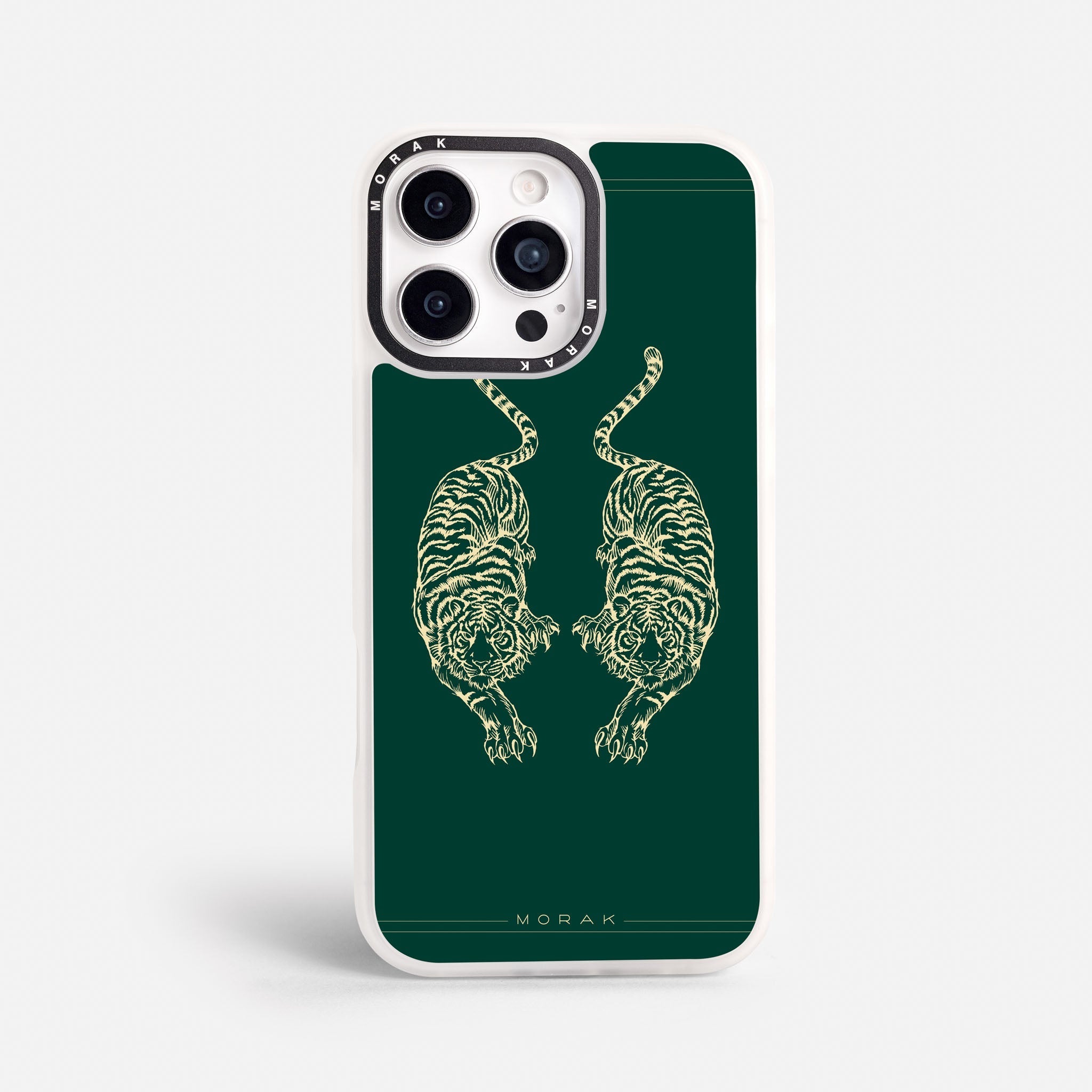 Case Twin Tigers - Blanco Premium – Protección antigolpe | Diseño colombiano | Morak