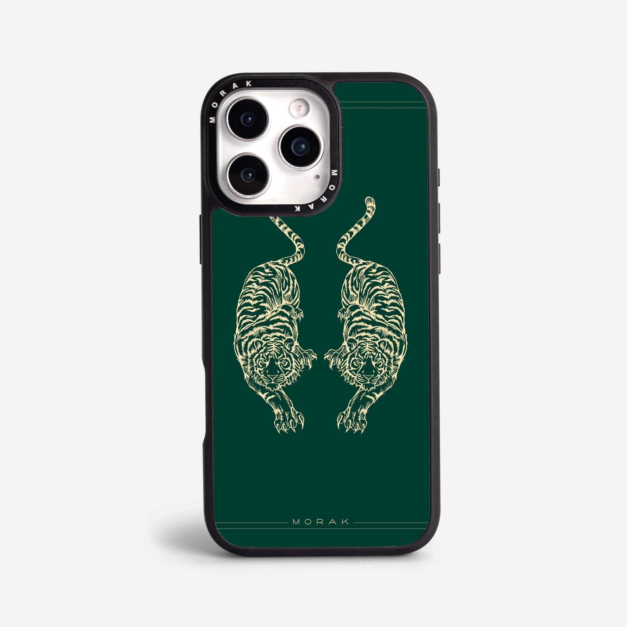 Case Twin Tigers - Blanco Premium – Protección antigolpe | Diseño colombiano | Morak