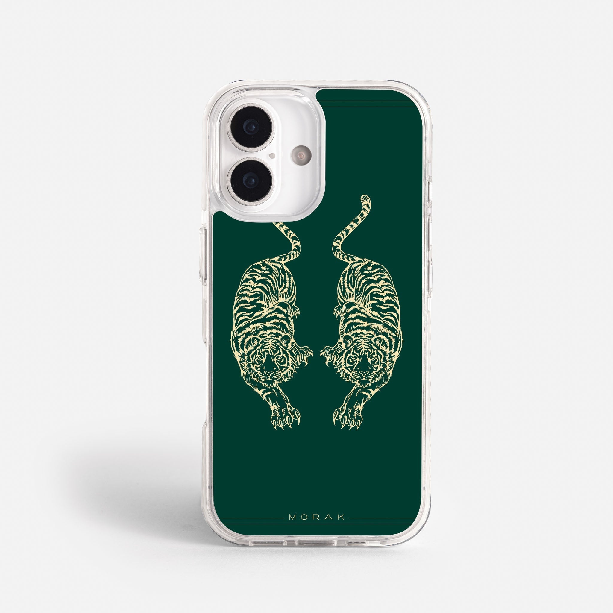 Case Twin Tigers - Blanco Premium – Protección antigolpe | Diseño colombiano | Morak