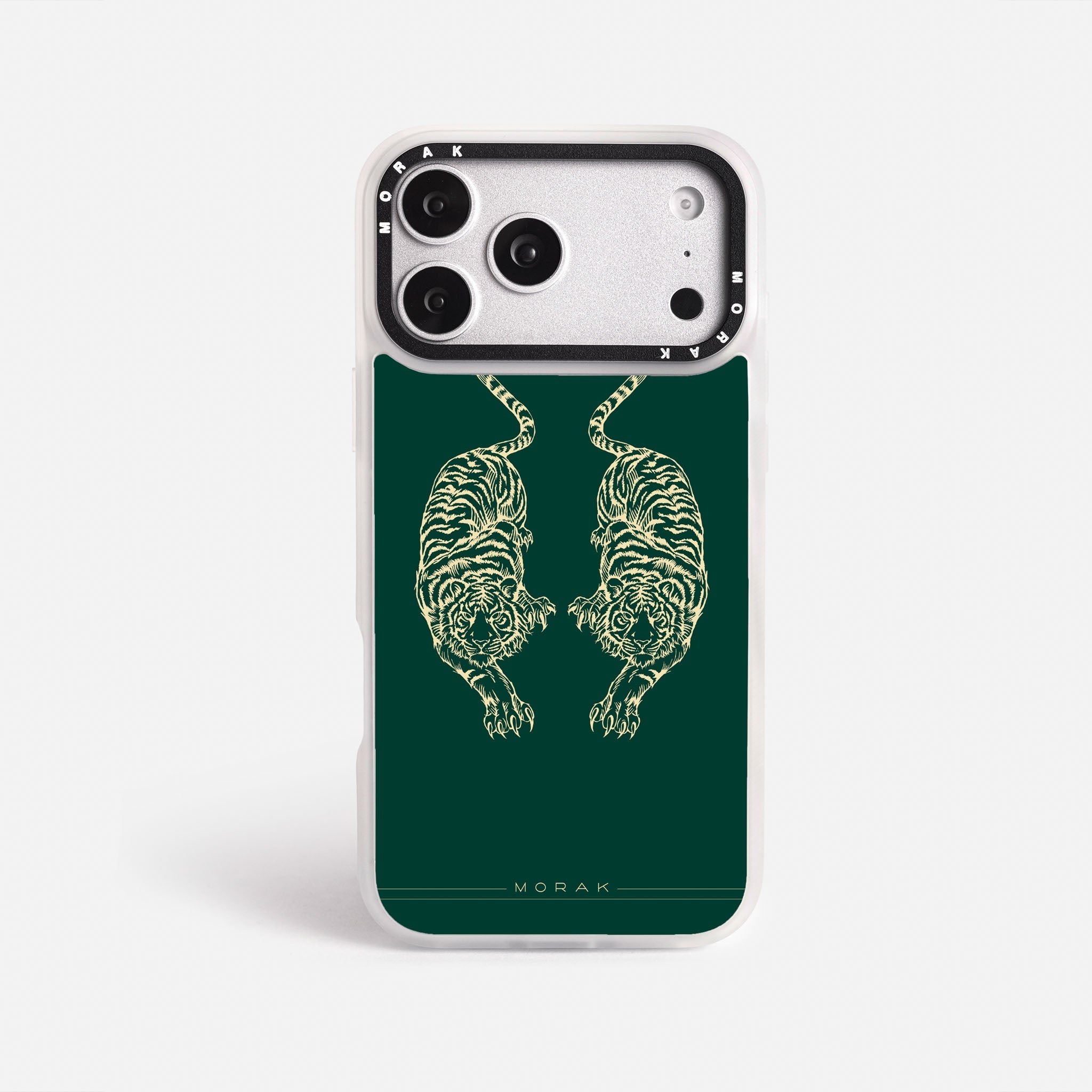 Case Twin Tigers - Blanco Premium – Protección antigolpe | Diseño colombiano | Morak