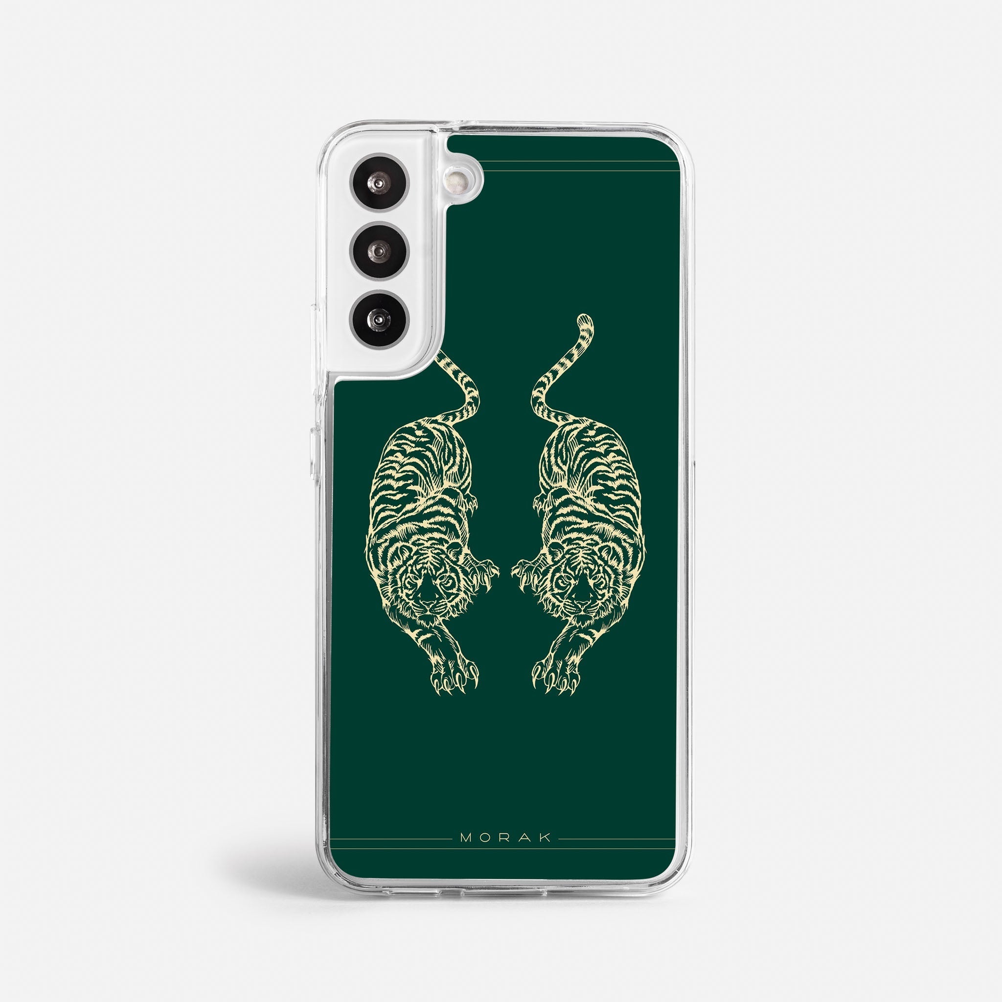 Case Twin Tigers - Blanco Premium – Protección antigolpe | Diseño colombiano | Morak