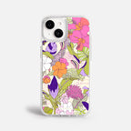 Case Funda Wild Bloom - Blanco Premium Para iPhone 17-12 Samsung S26-S22