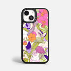 Case Funda Wild Bloom - Blanco Premium Para iPhone 17-12 Samsung S26-S22