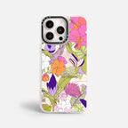 Case Funda Wild Bloom - Blanco Premium Para iPhone 17-12 Samsung S26-S22