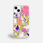 Case Funda Wild Bloom - Blanco Premium Para iPhone 17-12 Samsung S26-S22