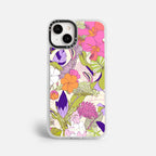 Case Funda Wild Bloom - Blanco Premium Para iPhone 17-12 Samsung S26-S22