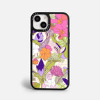 Case Funda Wild Bloom - Blanco Premium Para iPhone 17-12 Samsung S26-S22