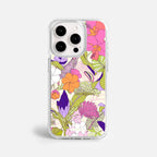 Case Funda Wild Bloom - Blanco Premium Para iPhone 17-12 Samsung S26-S22