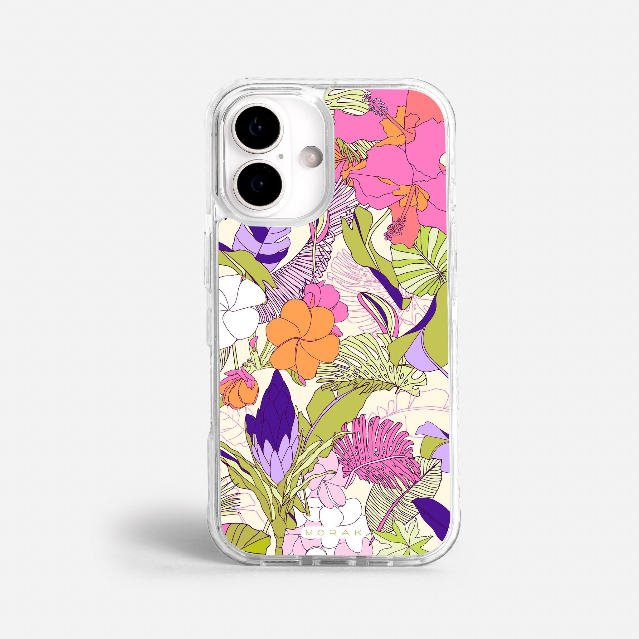 Case Funda Wild Bloom - Blanco Premium Para iPhone 17-12 Samsung S26-S22