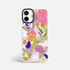 Case Funda Wild Bloom - Blanco Premium Para iPhone 17-12 Samsung S26-S22