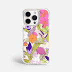 Case Funda Wild Bloom - Blanco Premium Para iPhone 17-12 Samsung S26-S22