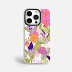 Case Funda Wild Bloom - Blanco Premium Para iPhone 17-12 Samsung S26-S22