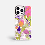 Case Funda Wild Bloom - Blanco Premium Para iPhone 17-12 Samsung S26-S22