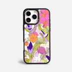 Case Funda Wild Bloom - Blanco Premium Para iPhone 17-12 Samsung S26-S22