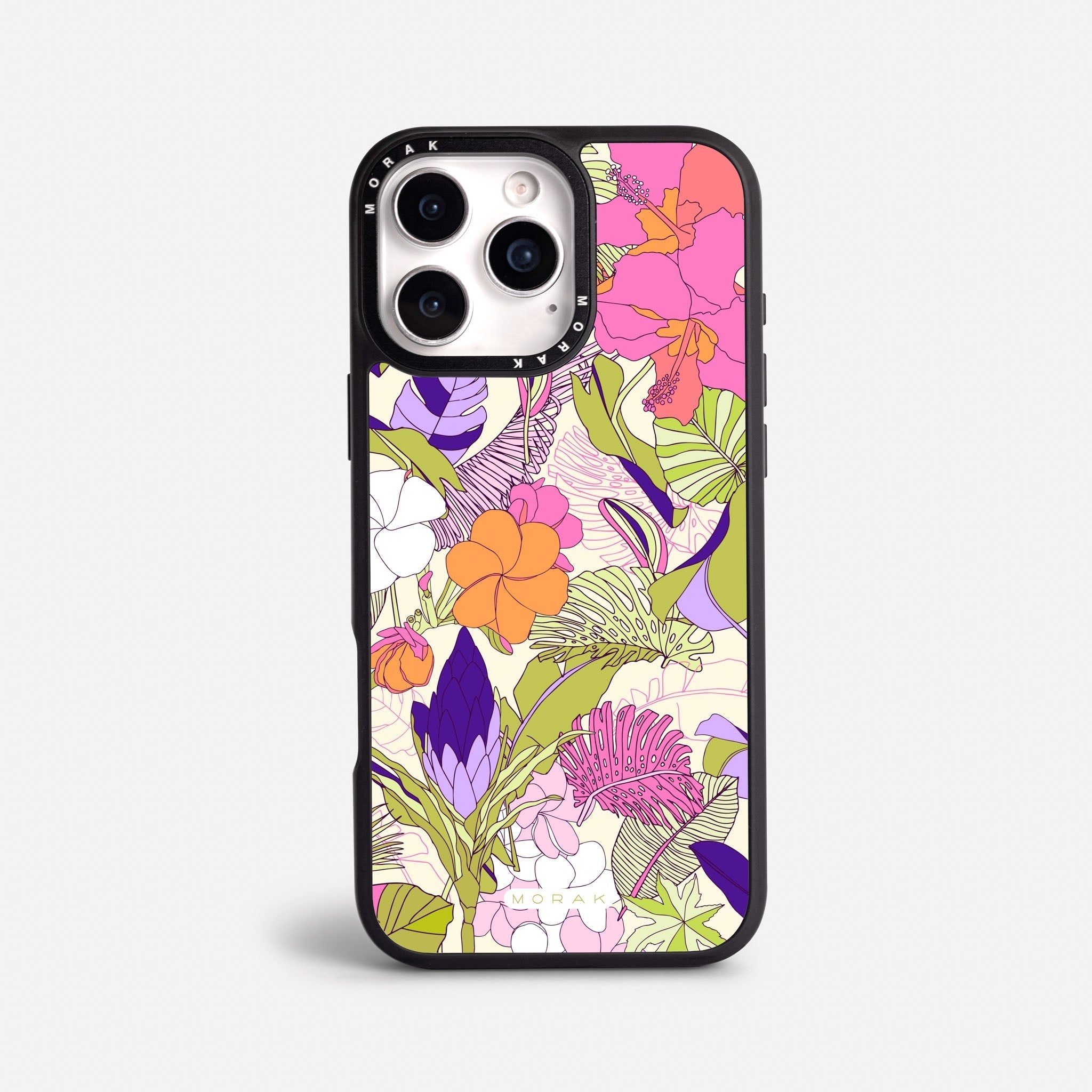 Case Funda Wild Bloom - Blanco Premium Para iPhone 17-12 Samsung S26-S22