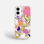 Case Funda Wild Bloom - Blanco Premium Para iPhone 17-12 Samsung S26-S22