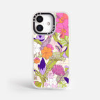 Case Funda Wild Bloom - Blanco Premium Para iPhone 17-12 Samsung S26-S22