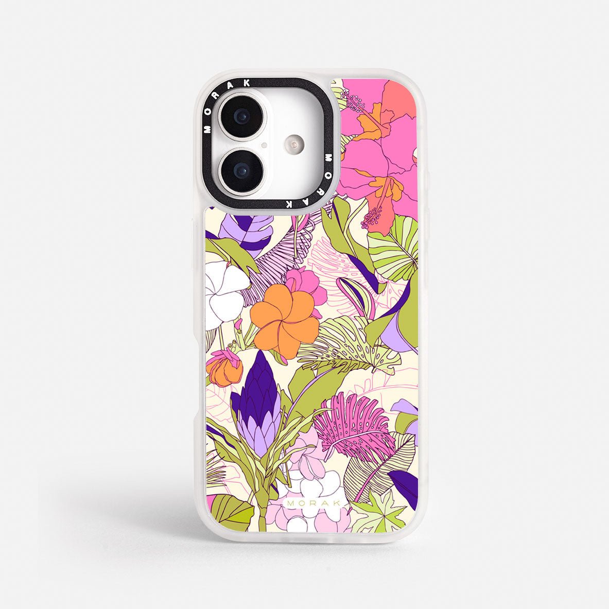 Case Funda Wild Bloom - Blanco Premium Para iPhone 17-12 Samsung S26-S22