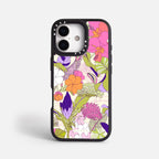 Case Funda Wild Bloom - Blanco Premium Para iPhone 17-12 Samsung S26-S22