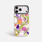 Case Funda Wild Bloom - Blanco Premium Para iPhone 17-12 Samsung S26-S22