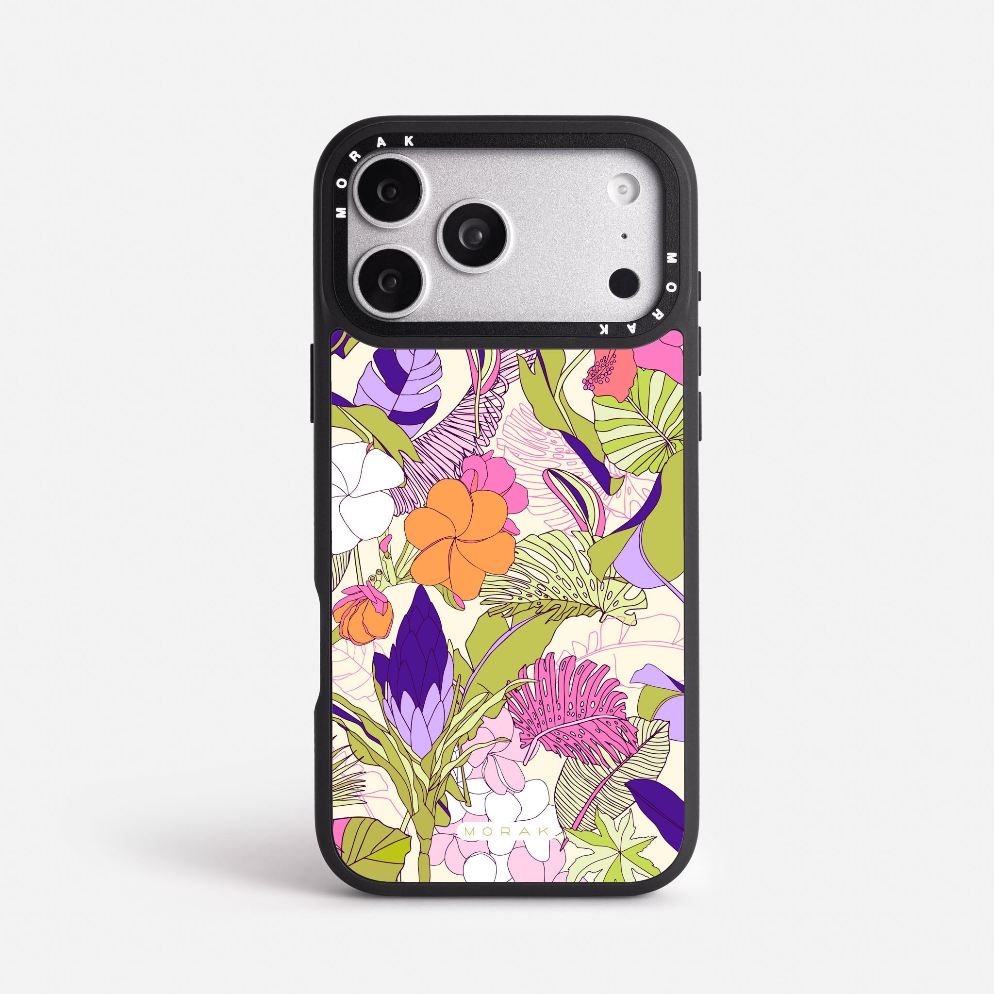 Case Funda Wild Bloom - Blanco Premium Para iPhone 17-12 Samsung S26-S22