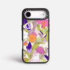 Case Funda Wild Bloom - Blanco Premium Para iPhone 17-12 Samsung S26-S22