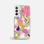 Case Funda Wild Bloom - Blanco Premium Para iPhone 17-12 Samsung S26-S22