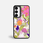 Case Funda Wild Bloom - Blanco Premium Para iPhone 17-12 Samsung S26-S22