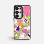Case Funda Wild Bloom - Blanco Premium Para iPhone 17-12 Samsung S26-S22