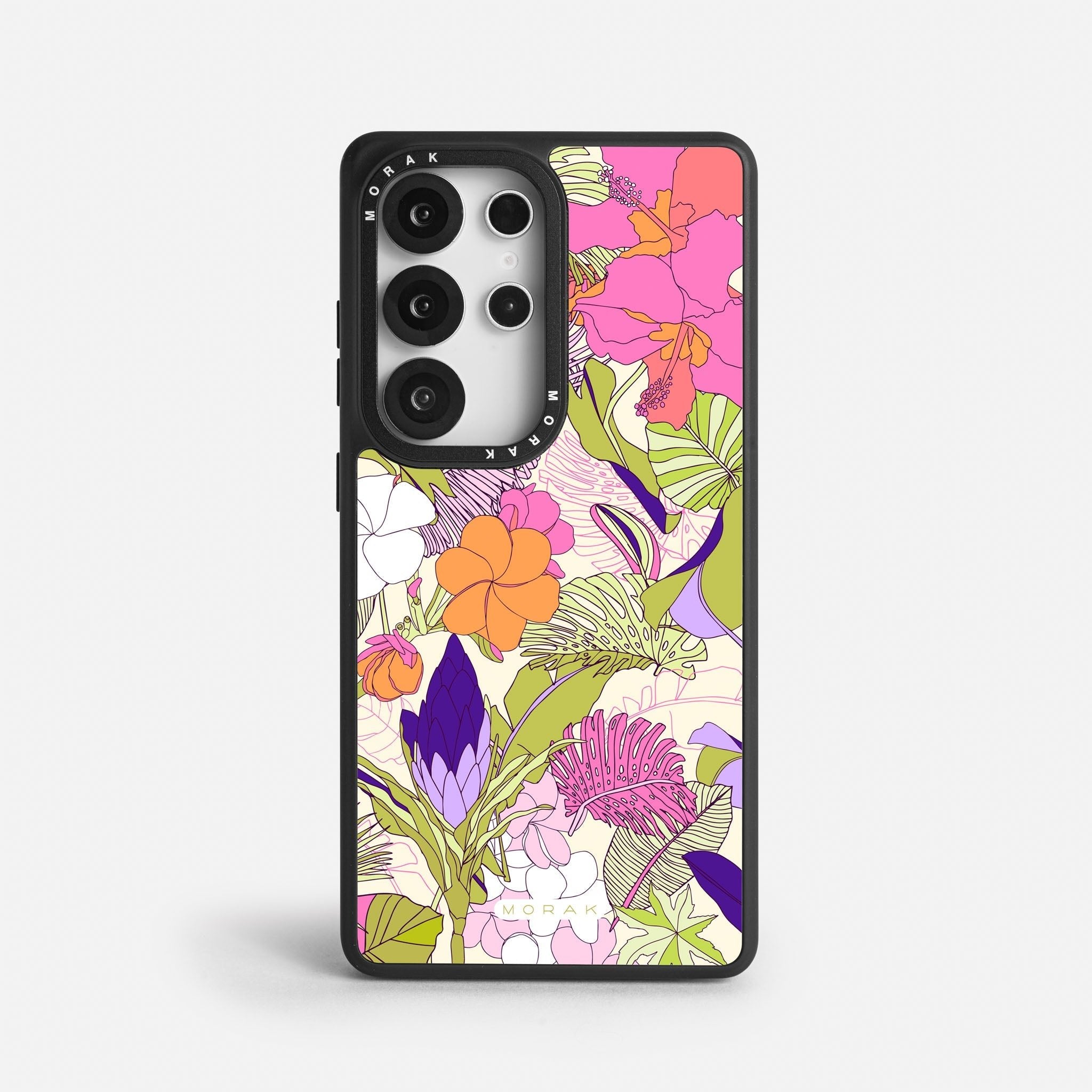 Case Funda Wild Bloom - Blanco Premium Para iPhone 17-12 Samsung S26-S22
