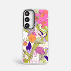 Case Funda Wild Bloom - Blanco Premium Para iPhone 17-12 Samsung S26-S22