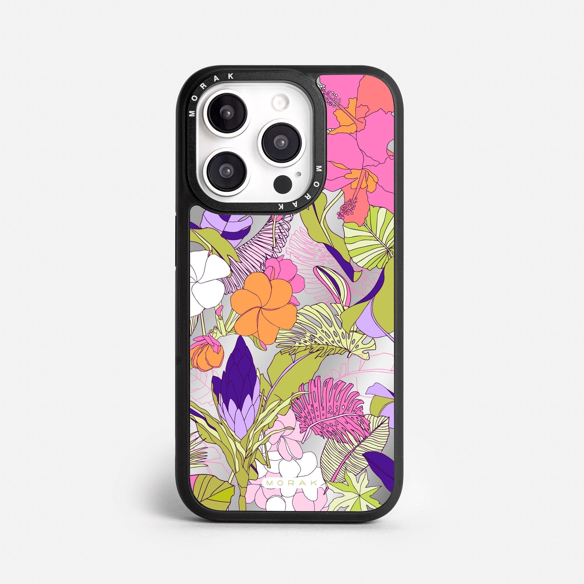Case Funda Wild Bloom - Espejo Premium Para iPhone 17-12 Samsung S26-S22