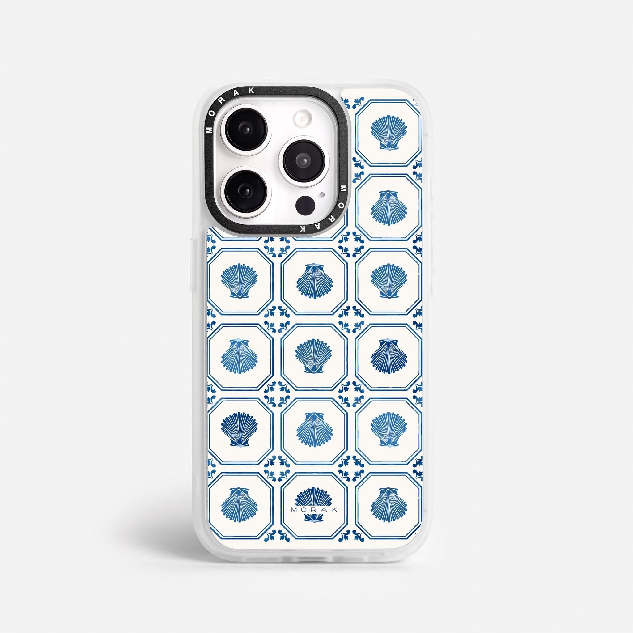 Case Azulejo Marino - Blanco Premium – Protección antigolpe | Diseño colombiano | Morak