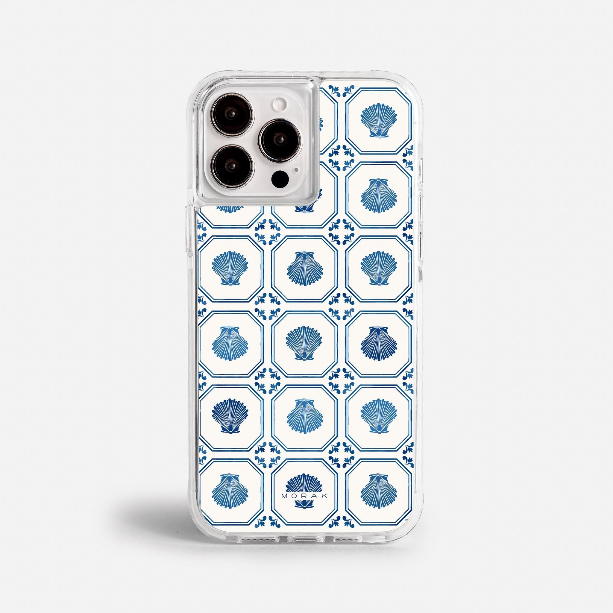 Case Azulejo Marino - Blanco Premium – Protección antigolpe | Diseño colombiano | Morak