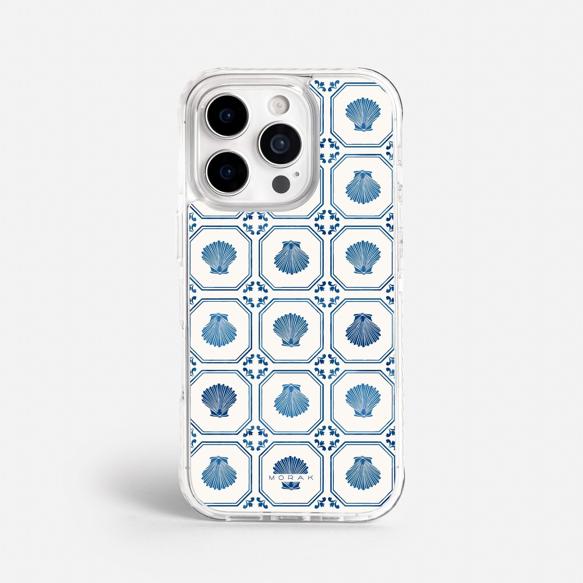 Case Azulejo Marino - Blanco Premium – Protección antigolpe | Diseño colombiano | Morak