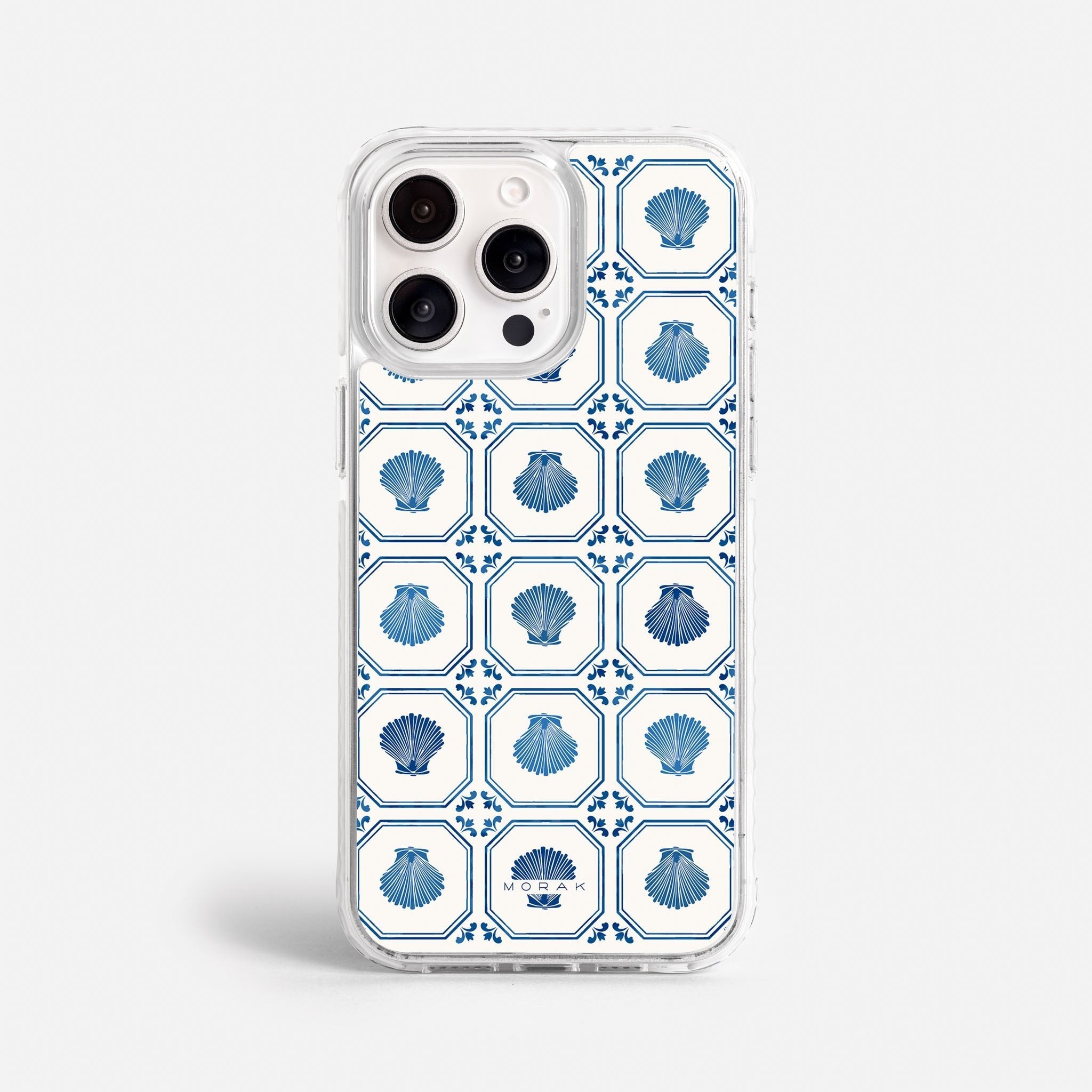 Case Azulejo Marino - Blanco Premium – Protección antigolpe | Diseño colombiano | Morak