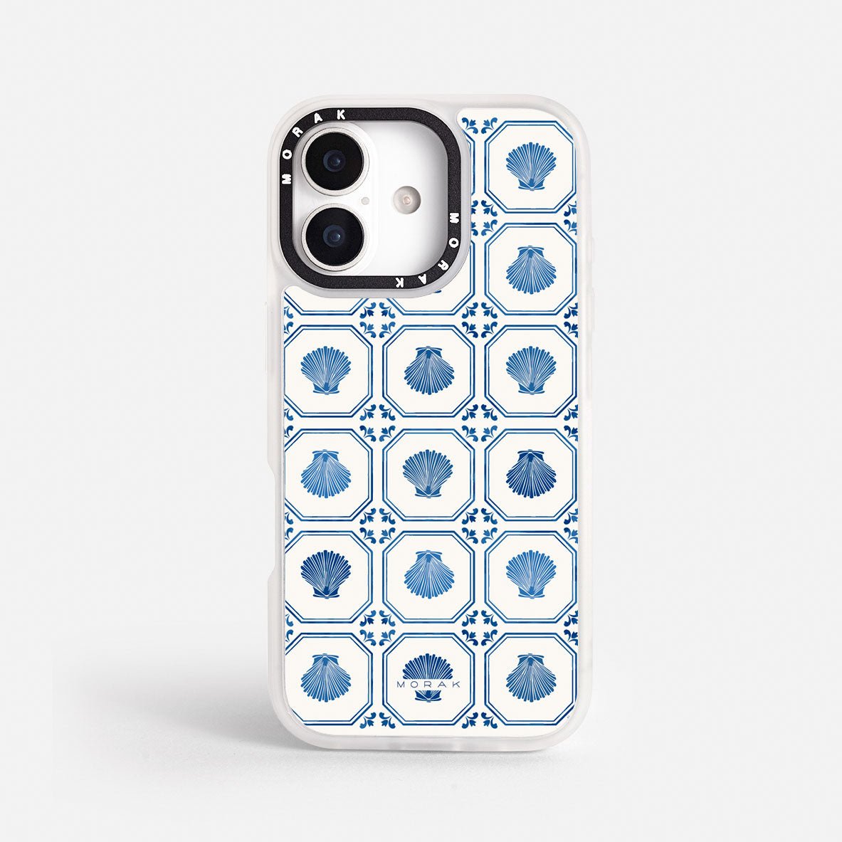 Case Azulejo Marino - Blanco Premium – Protección antigolpe | Diseño colombiano | Morak