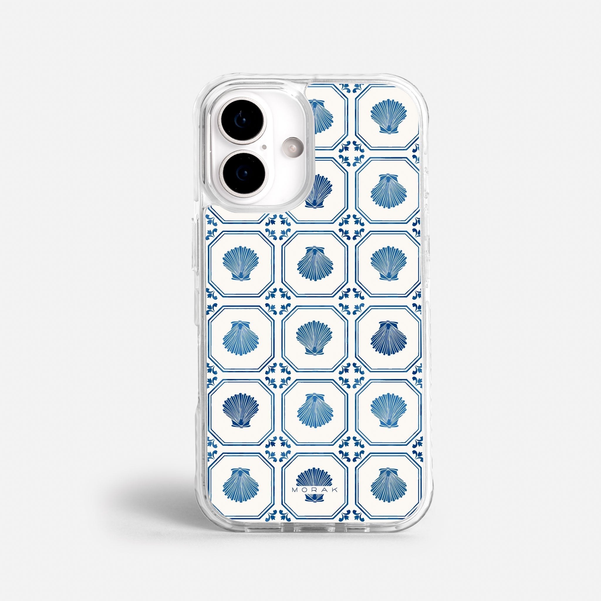 Case Azulejo Marino - Blanco Premium – Protección antigolpe | Diseño colombiano | Morak