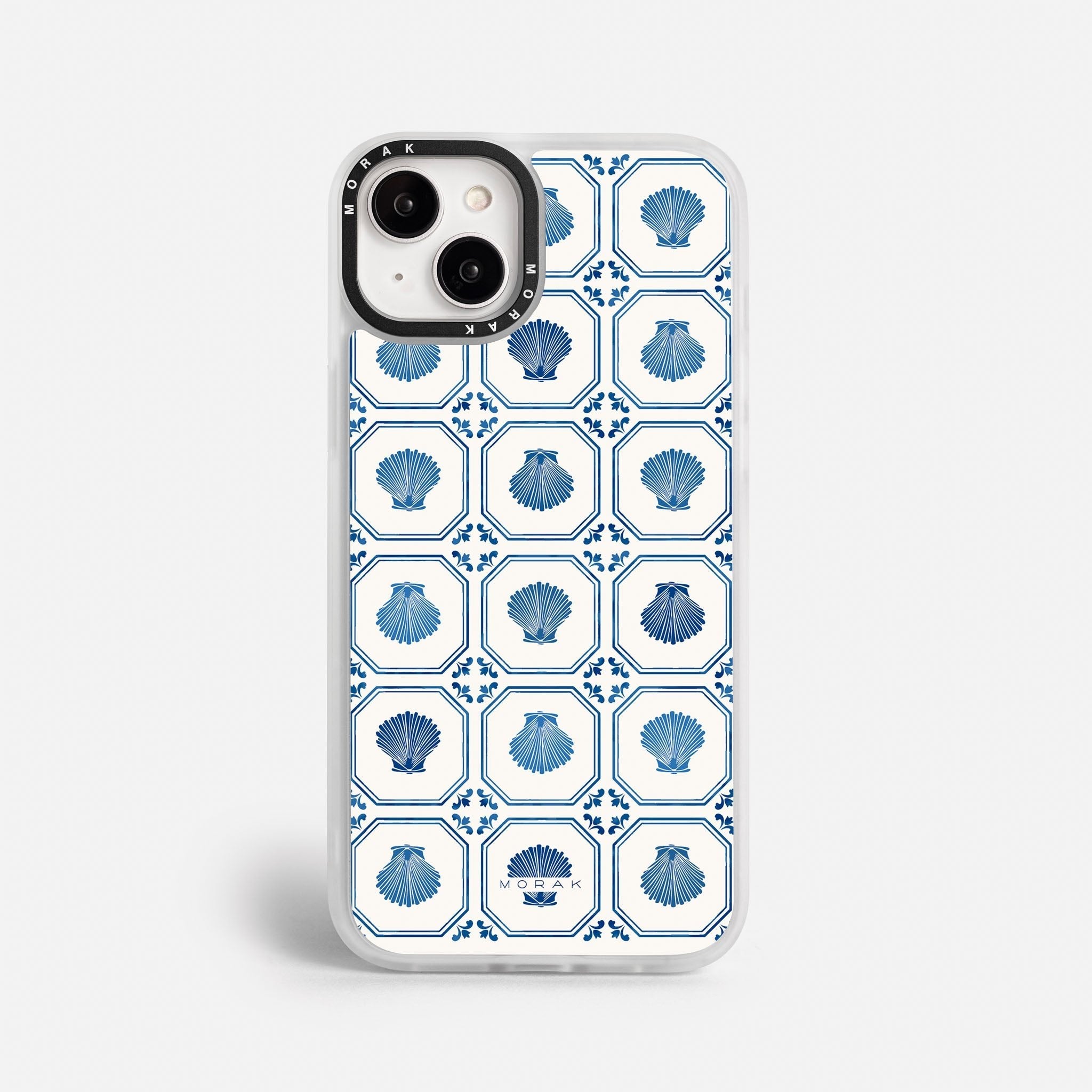 Case Azulejo Marino - Blanco Premium – Protección antigolpe | Diseño colombiano | Morak