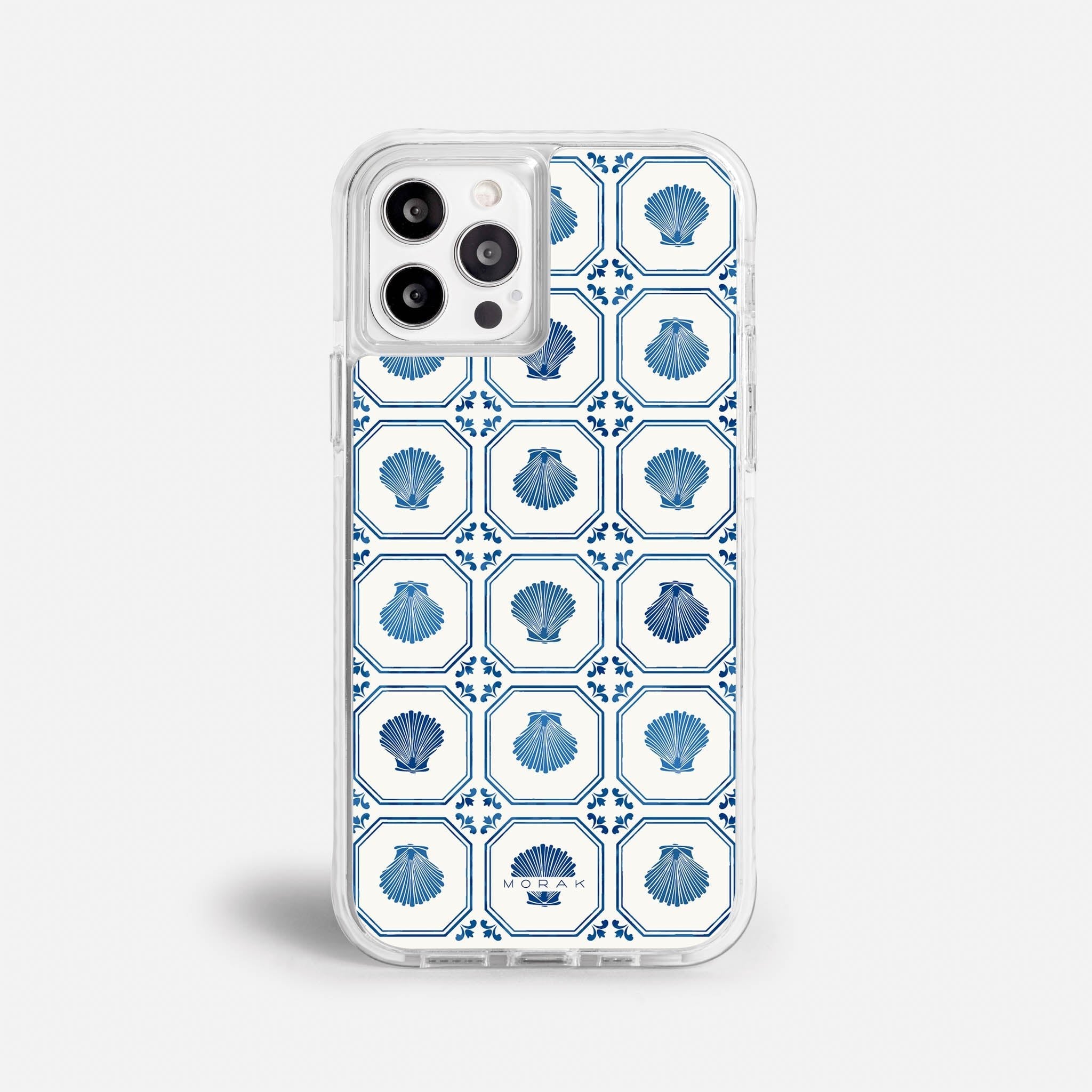 Case Azulejo Marino - Blanco Premium – Protección antigolpe | Diseño colombiano | Morak