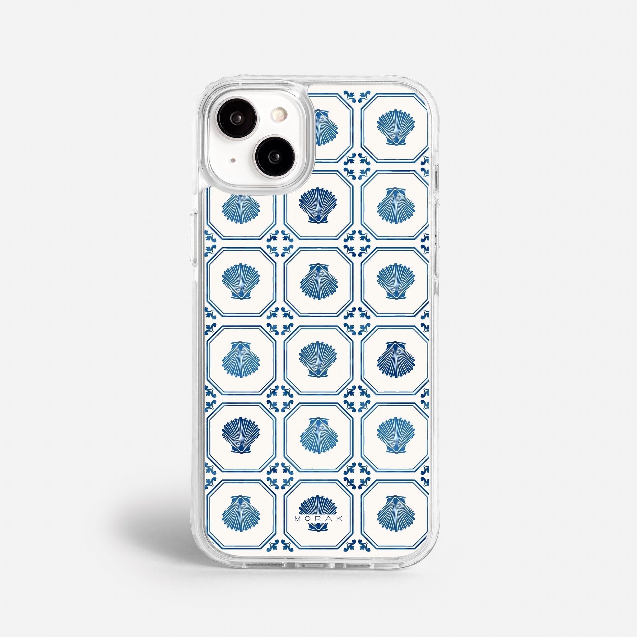 Case Azulejo Marino - Blanco Premium – Protección antigolpe | Diseño colombiano | Morak