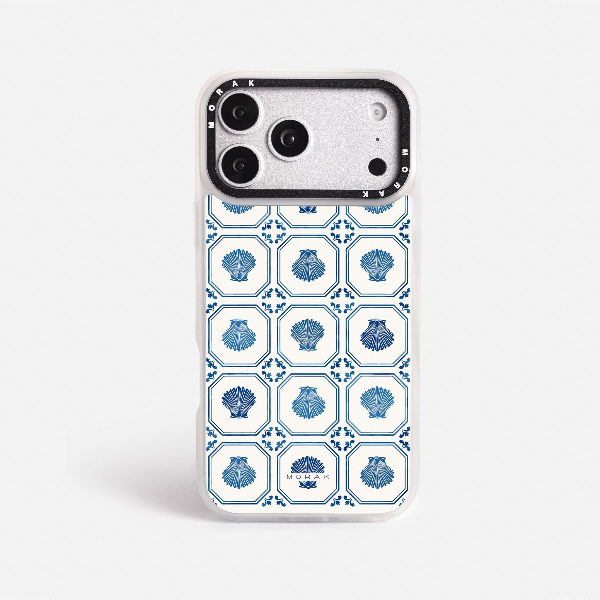 Case Azulejo Marino - Blanco Premium – Protección antigolpe | Diseño colombiano | Morak