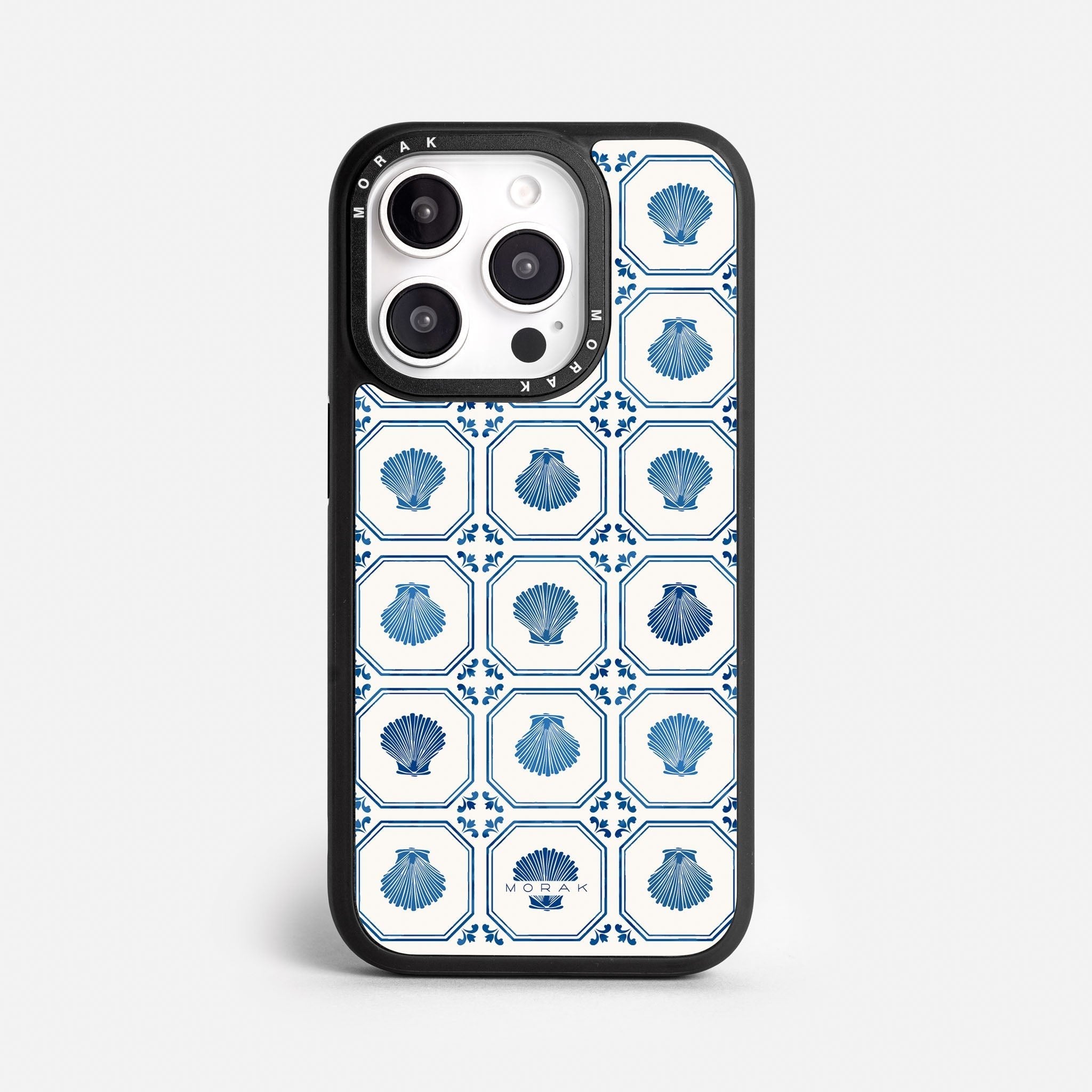 Case Azulejo Marino - Blanco Premium – Protección antigolpe | Diseño colombiano | Morak