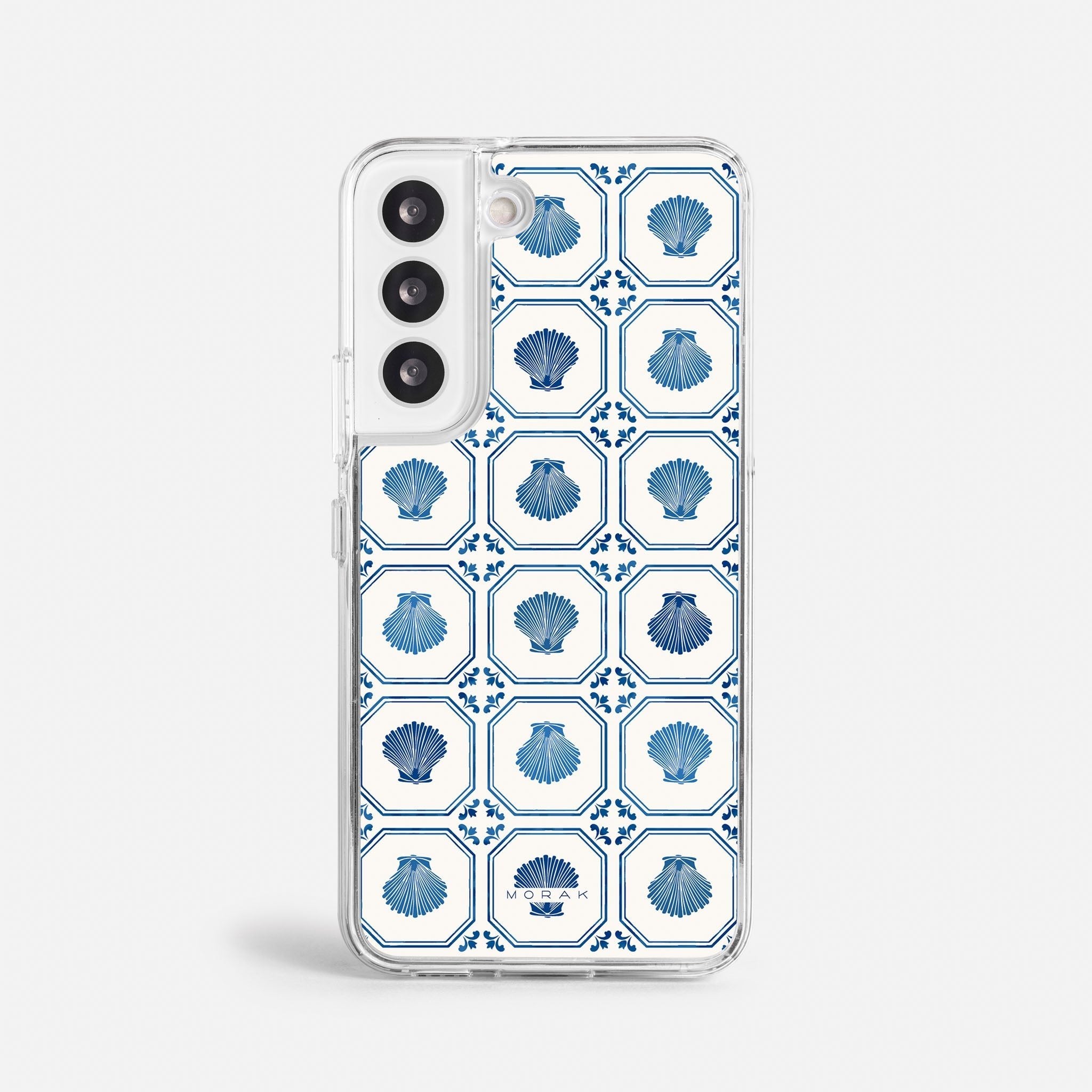 Case Azulejo Marino - Blanco Premium – Protección antigolpe | Diseño colombiano | Morak
